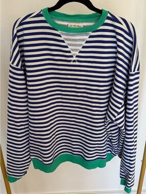We The Free Classic Striped Oversized Sweatshirt